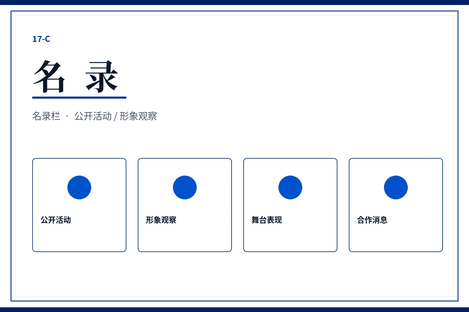 名录栏公开索引